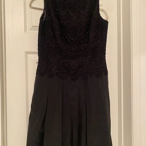 White House Black Market Black Lace Midi Dress